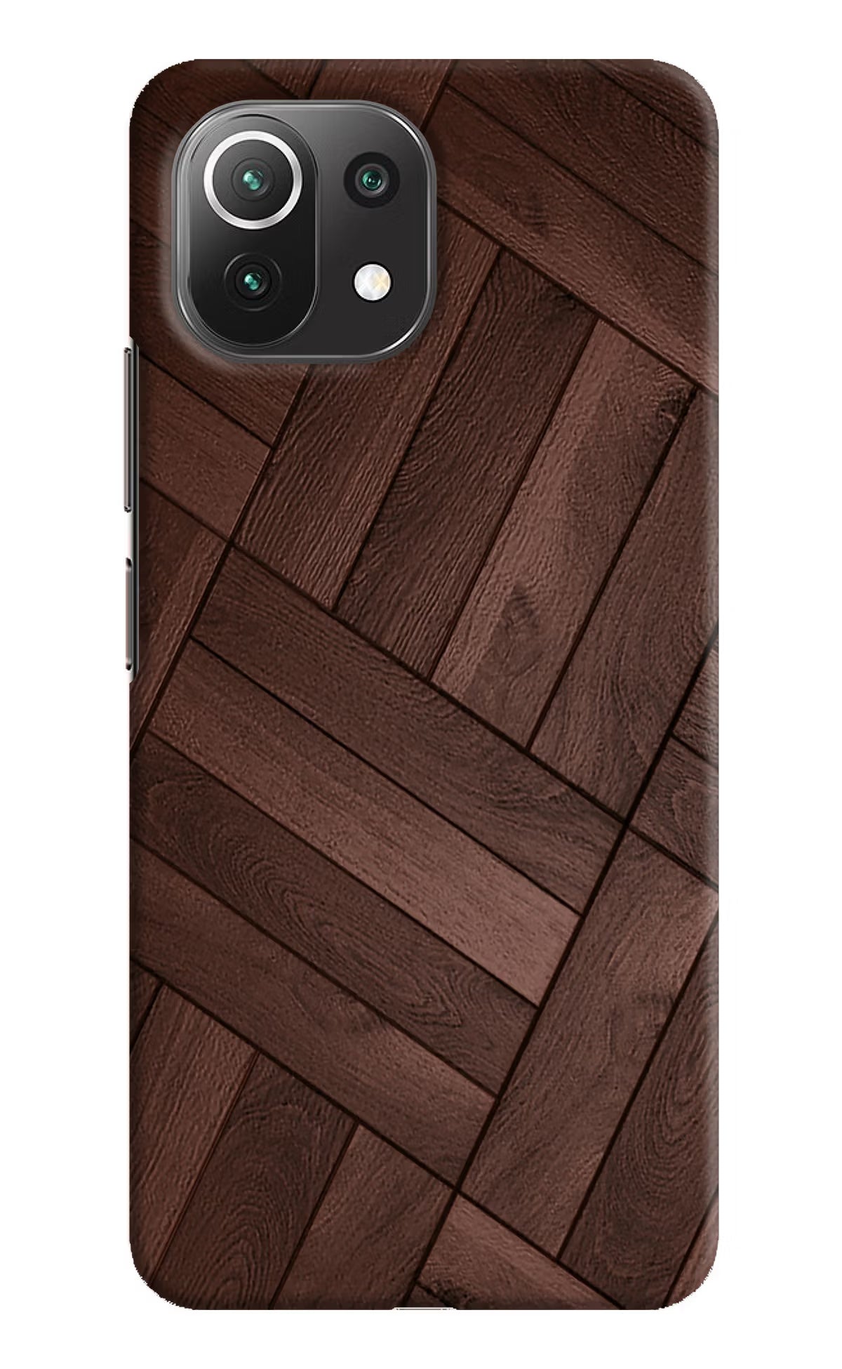 Wooden Texture Design Mi 11 Lite Hard Case Back Cover by Casekaro