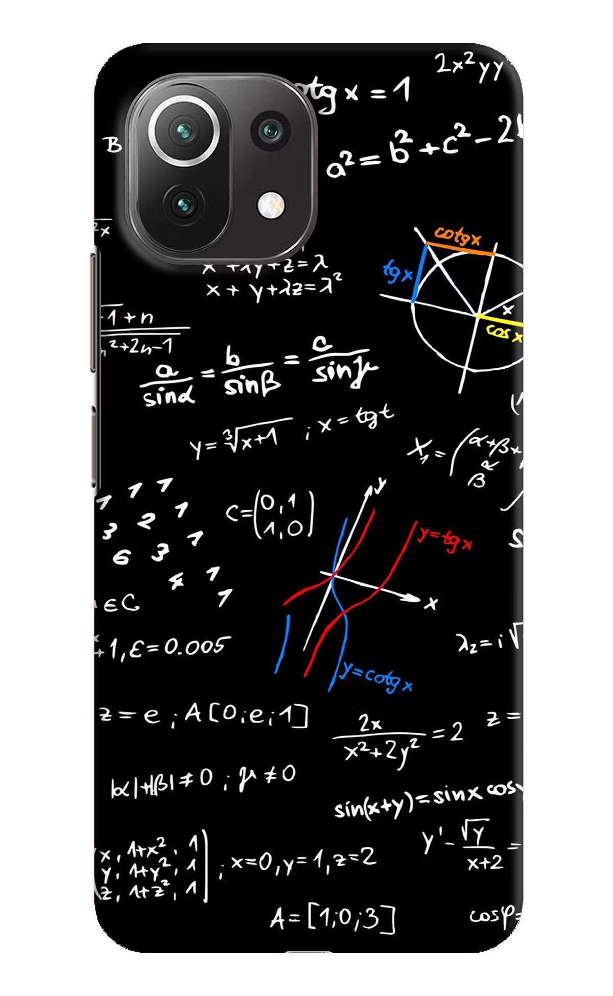 Mathematics Formula Mi 11 Lite Hard Case Back Cover by Casekaro