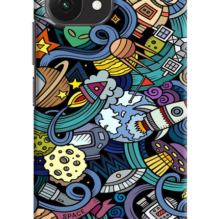 Space Abstract Mi 11 Lite Hard Case Back Cover by Casekaro