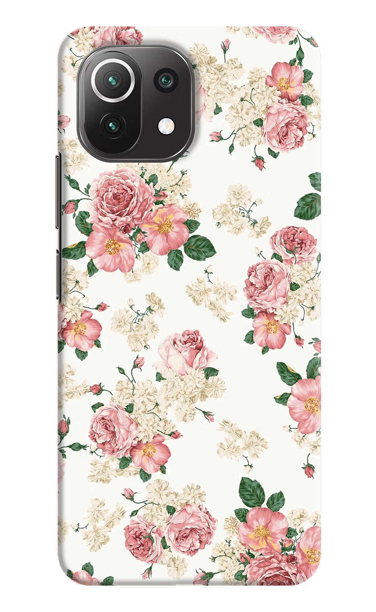 Flowers Mi 11 Lite Hard Case Back Cover by Casekaro