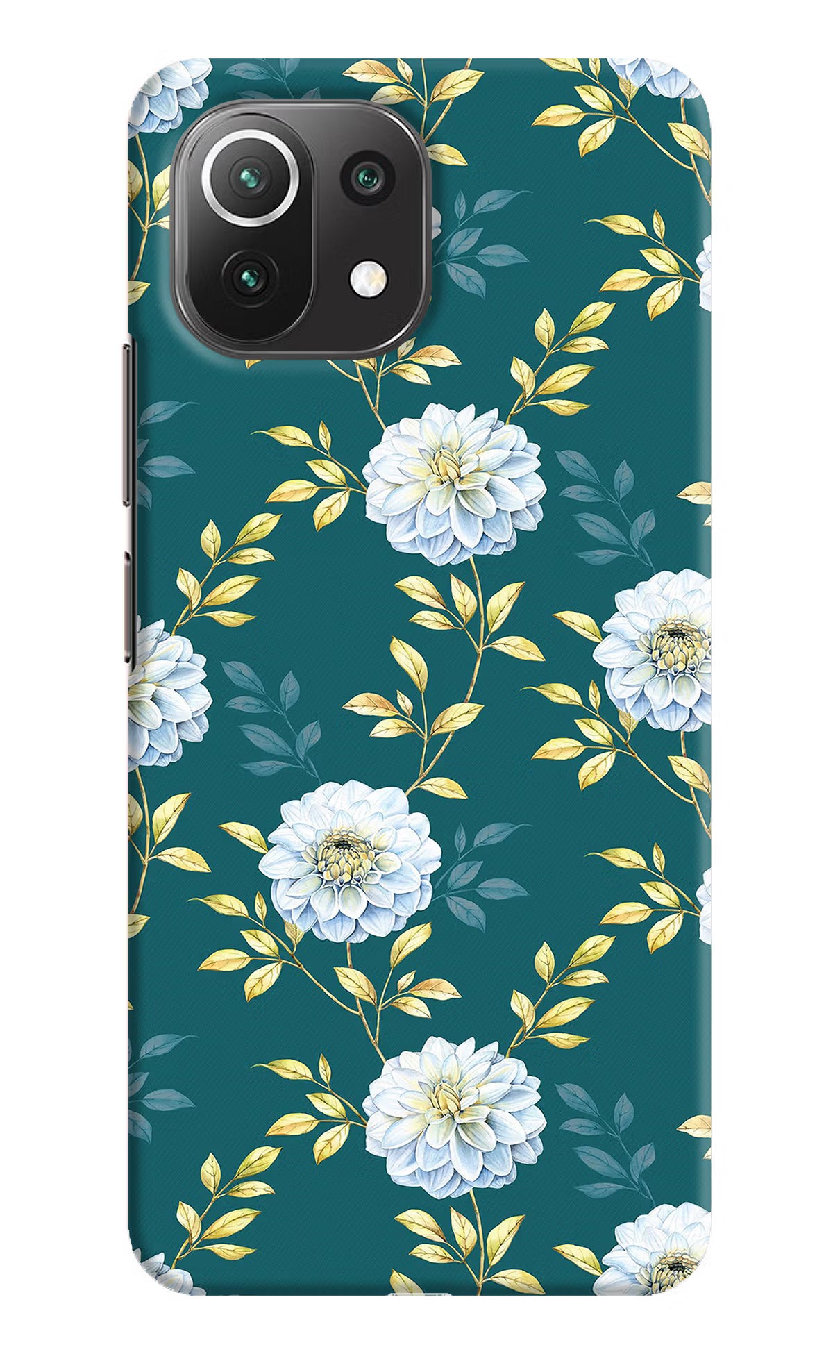 Flowers Mi 11 Lite Hard Case Back Cover by Casekaro
