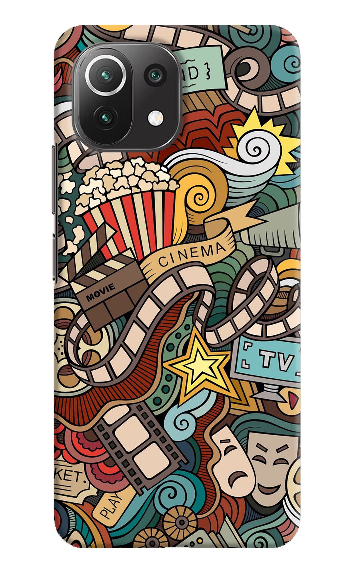Cinema Abstract Mi 11 Lite Hard Case Back Cover by Casekaro