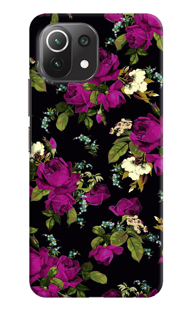 Flowers Mi 11 Lite Hard Case Back Cover by Casekaro