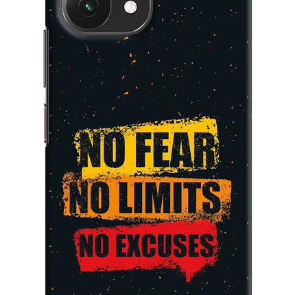 No Fear No Limits No Excuse Mi 11 Lite Hard Case Back Cover by Casekaro