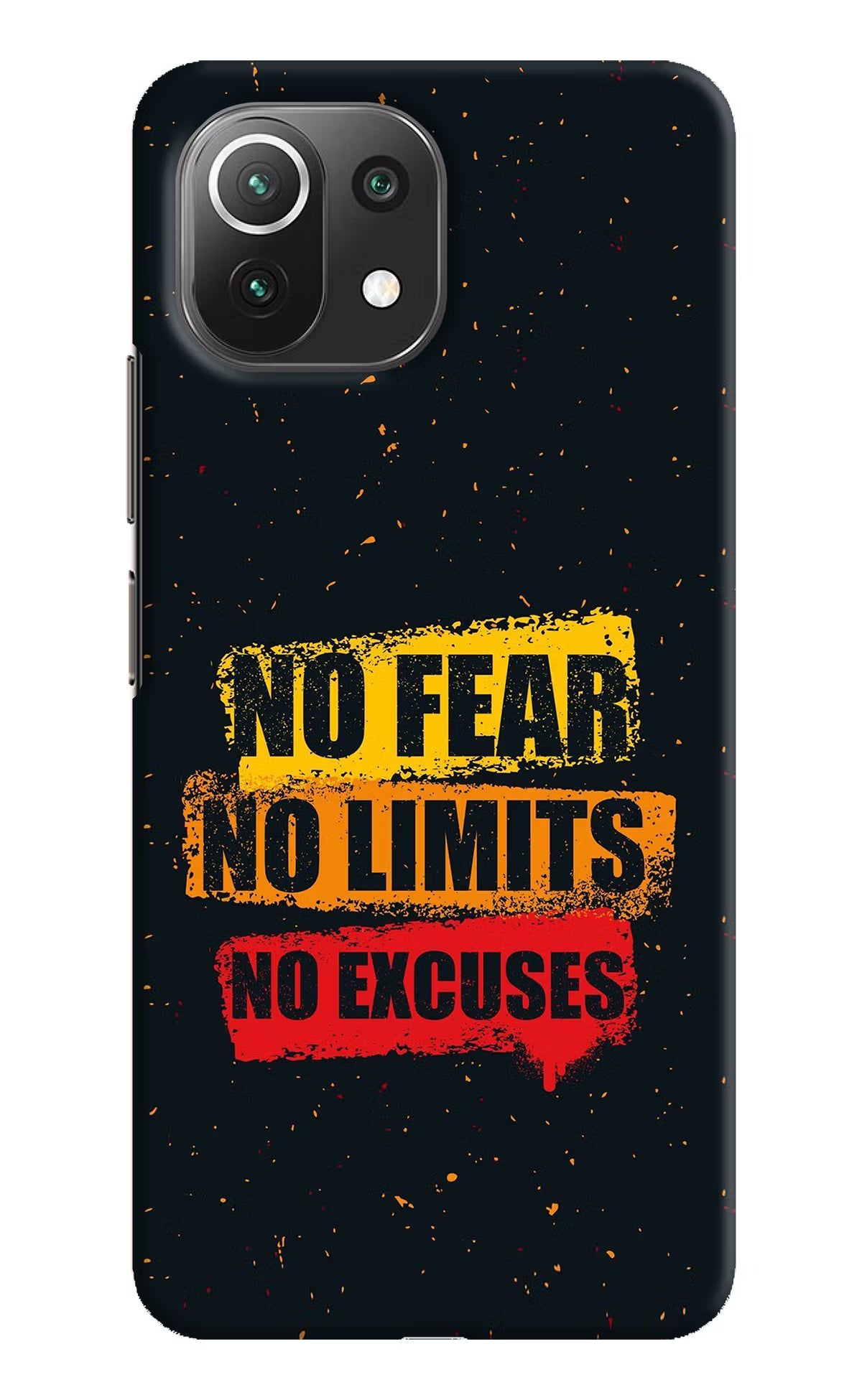 No Fear No Limits No Excuse Mi 11 Lite Hard Case Back Cover by Casekaro