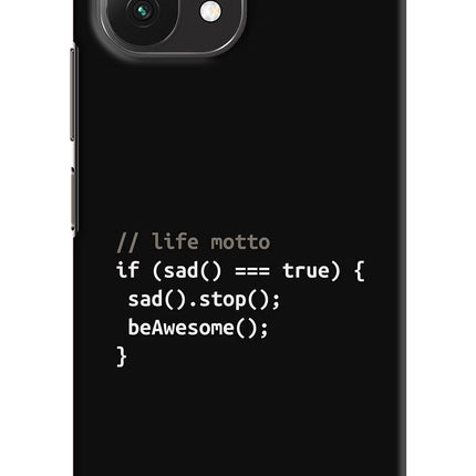 Life Motto Code Mi 11 Lite Hard Case Back Cover by Casekaro