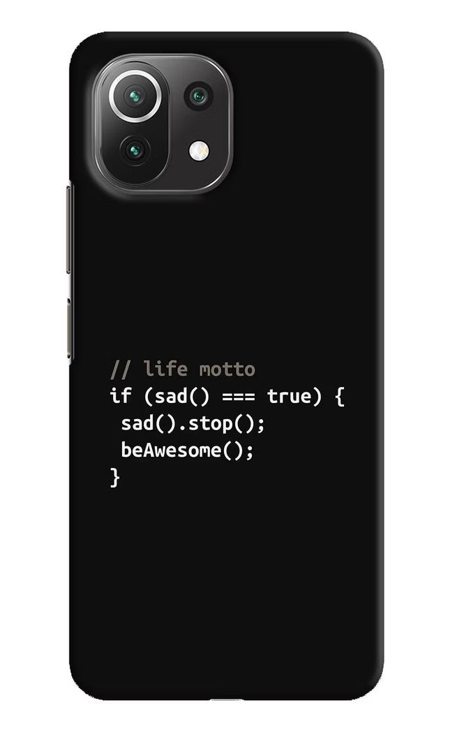 Life Motto Code Mi 11 Lite Hard Case Back Cover by Casekaro