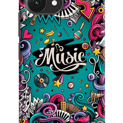 Music Graffiti Mi 11 Lite Hard Case Back Cover by Casekaro