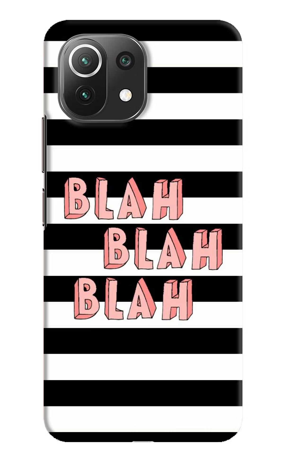 Blah Blah Blah Mi 11 Lite Hard Case Back Cover by Casekaro
