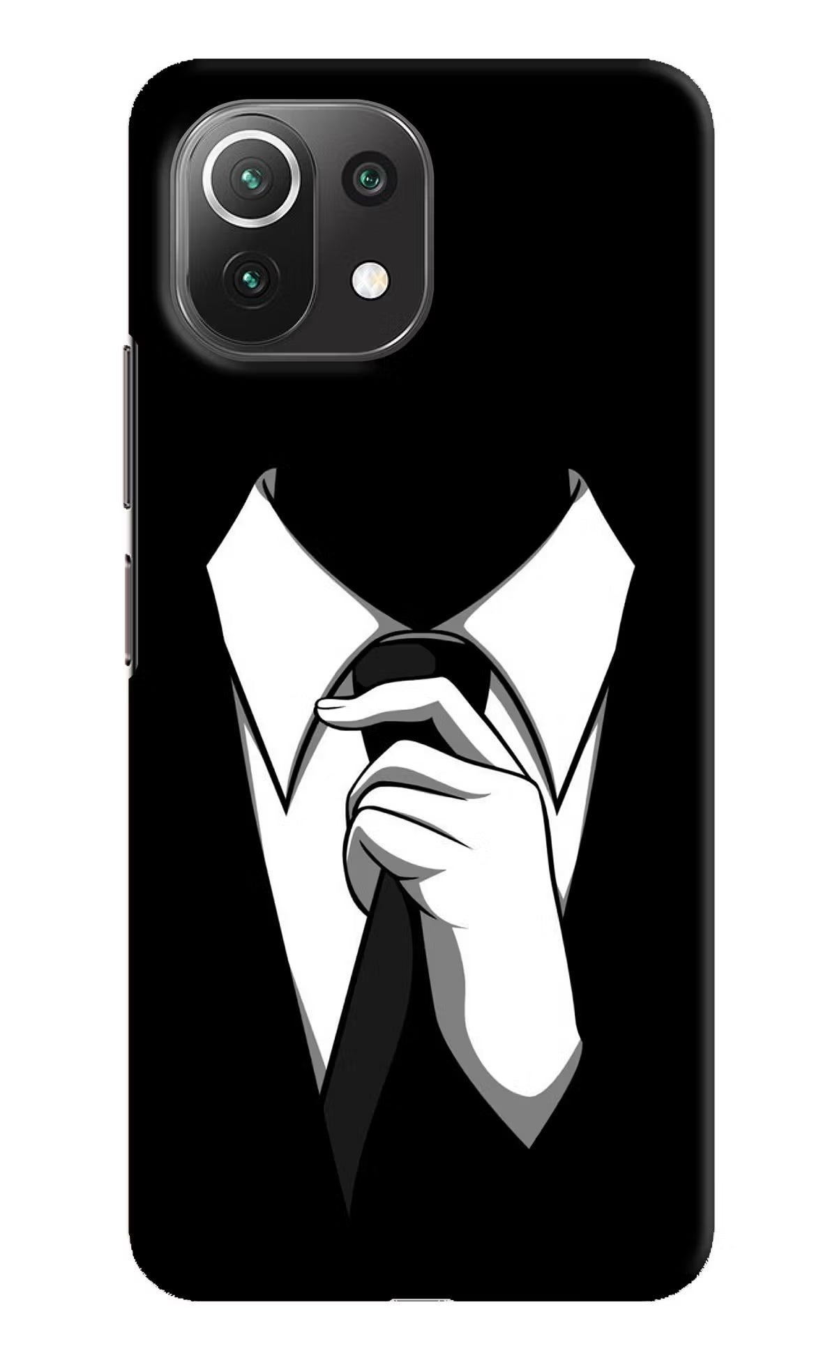 Black Tie Mi 11 Lite Hard Case Back Cover by Casekaro