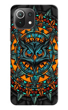 Angry Owl Art Mi 11 Lite Hard Case Back Cover by Casekaro
