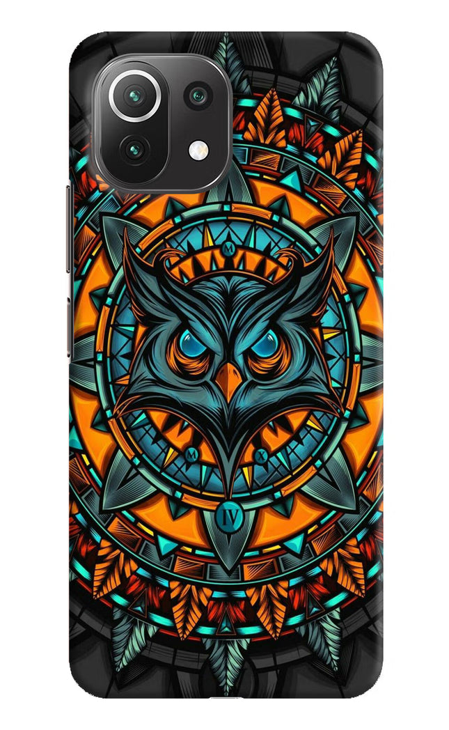 Angry Owl Art Mi 11 Lite Hard Case Back Cover by Casekaro