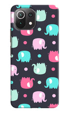 Elephants Mi 11 Lite Hard Case Back Cover by Casekaro
