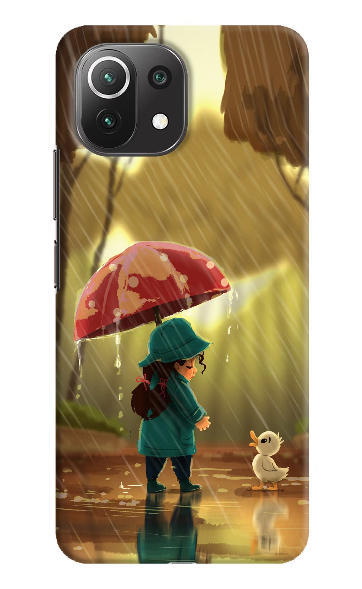 Rainy Day Mi 11 Lite Hard Case Back Cover by Casekaro