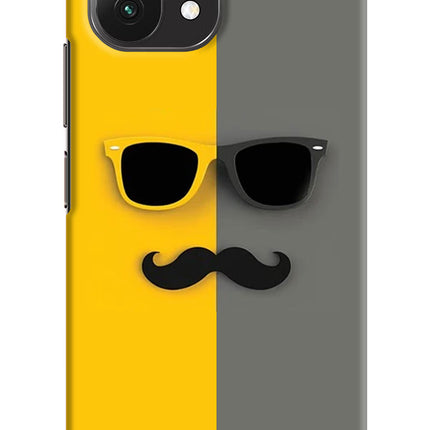 Sunglasses with Mustache Mi 11 Lite Hard Case Back Cover by Casekaro