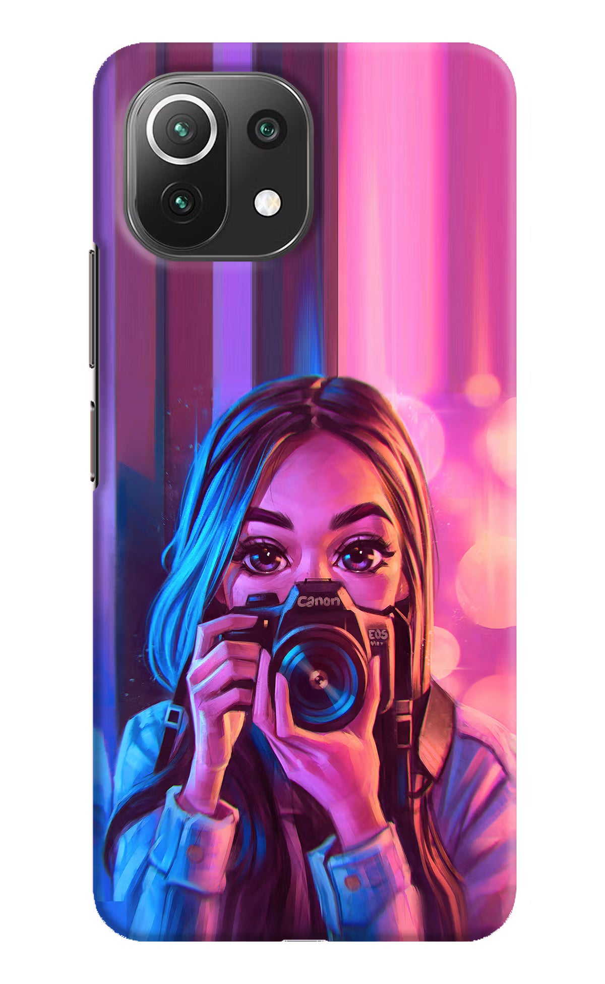Girl Photographer Mi 11 Lite Hard Case Back Cover by Casekaro