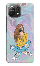 Selfie Girl Mi 11 Lite Hard Case Back Cover by Casekaro