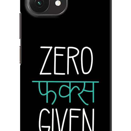 Zero Fucks Given Mi 11 Lite Hard Case Back Cover by Casekaro