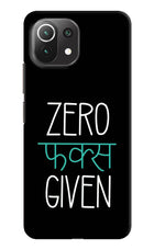 Zero Fucks Given Mi 11 Lite Hard Case Back Cover by Casekaro