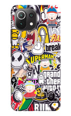 Sticker Bomb Mi 11 Lite Hard Case Back Cover by Casekaro