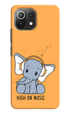 High On Music Mi 11 Lite Hard Case Back Cover by Casekaro