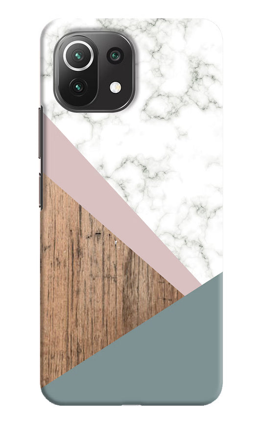 Marble wood Abstract Mi 11 Lite Hard Case Back Cover by Casekaro