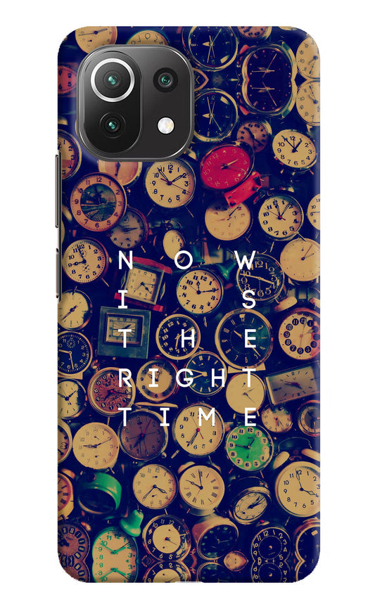 Now is the Right Time Quote Mi 11 Lite Hard Case Back Cover by Casekaro
