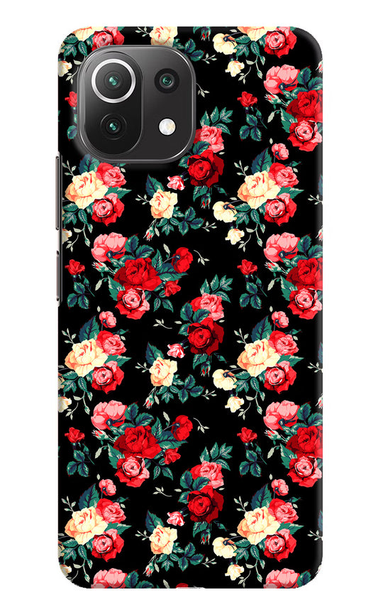 Rose Pattern Mi 11 Lite Hard Case Back Cover by Casekaro