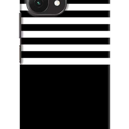 Black and White Print Mi 11 Lite Hard Case Back Cover by Casekaro