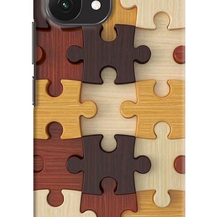Wooden Puzzle Mi 11 Lite Hard Case Back Cover by Casekaro