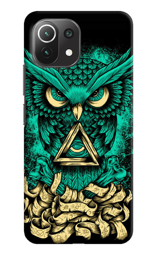Green Owl Mi 11 Lite Hard Case Back Cover by Casekaro