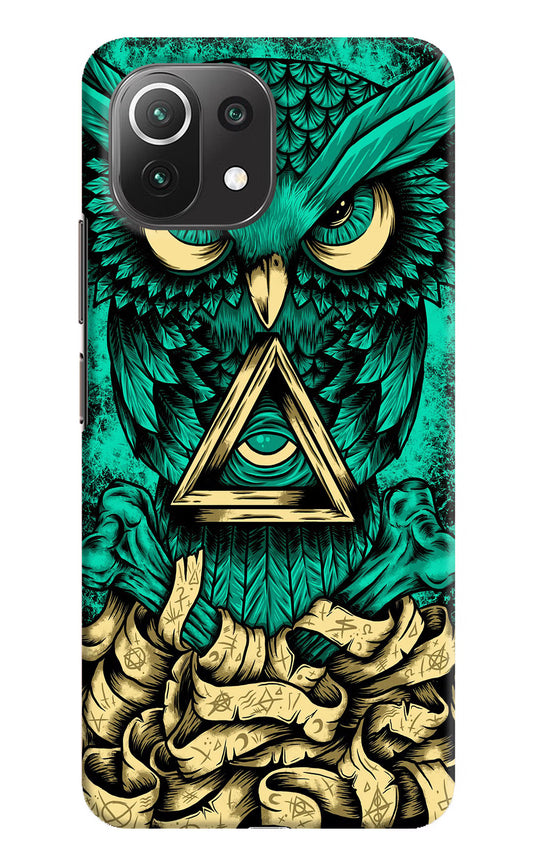 Green Owl Mi 11 Lite Hard Case Back Cover by Casekaro