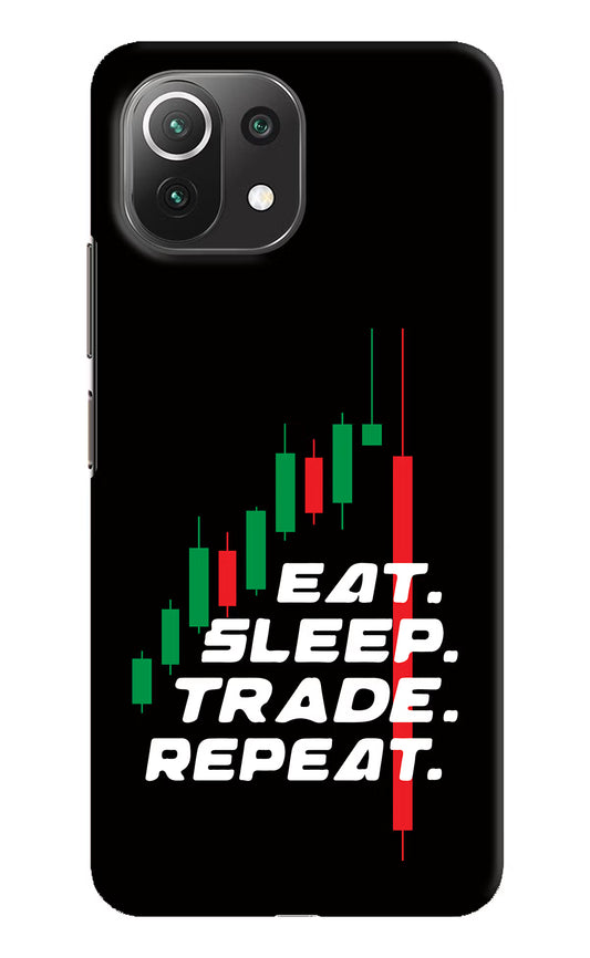 Eat Sleep Trade Repeat Mi 11 Lite Hard Case Back Cover by Casekaro