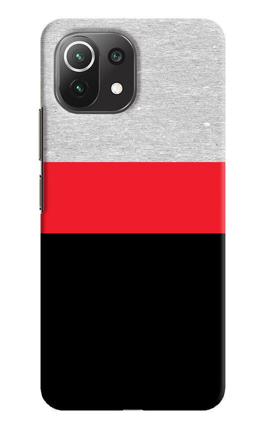Tri Color Pattern Mi 11 Lite Hard Case Back Cover by Casekaro