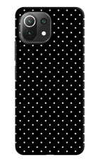 White Dots Mi 11 Lite Hard Case Back Cover by Casekaro