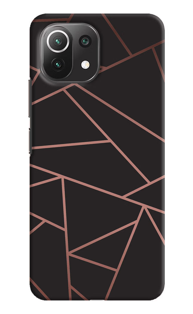 Geometric Pattern Mi 11 Lite Hard Case Back Cover by Casekaro
