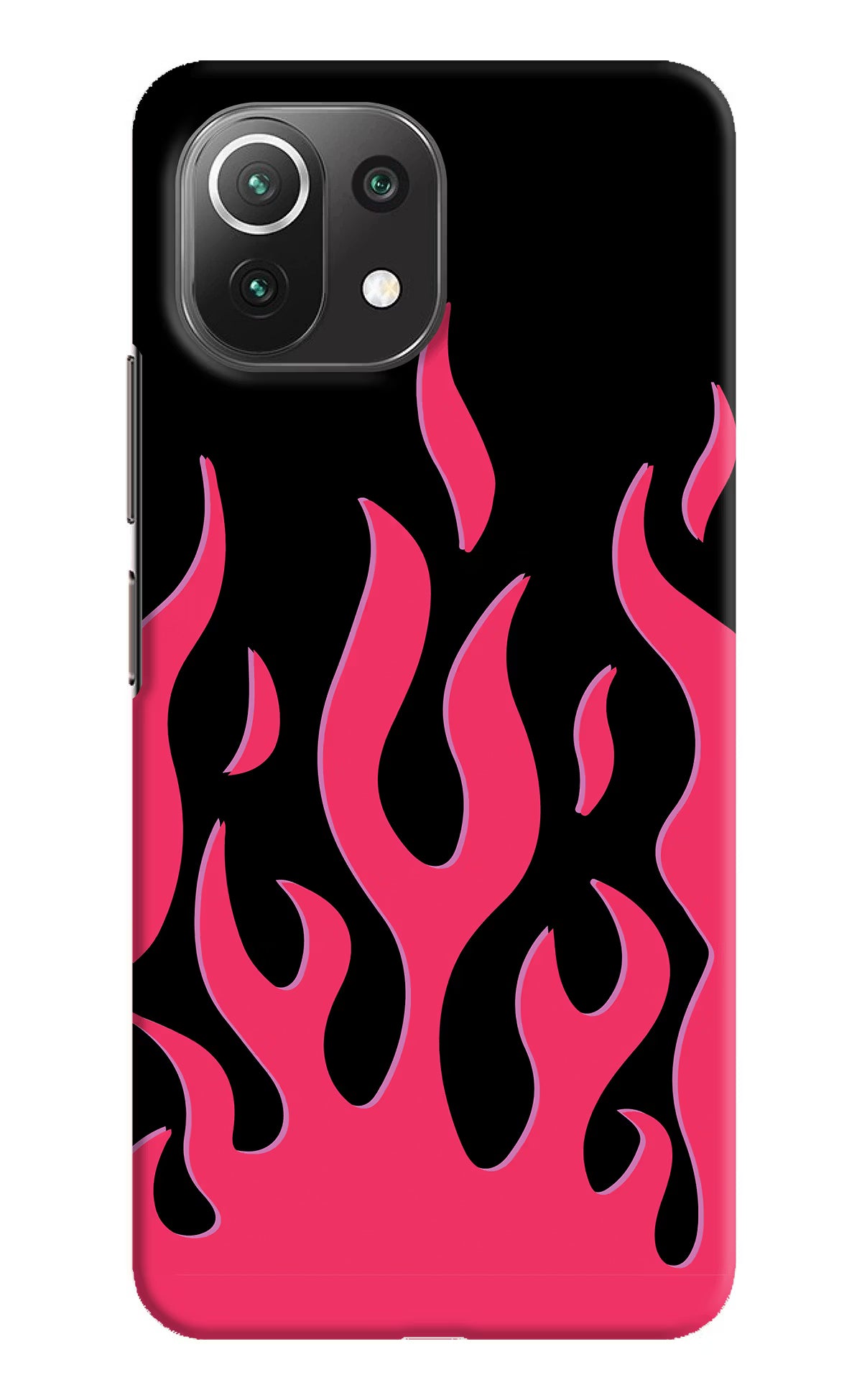 Fire Flames Mi 11 Lite Hard Case Back Cover by Casekaro