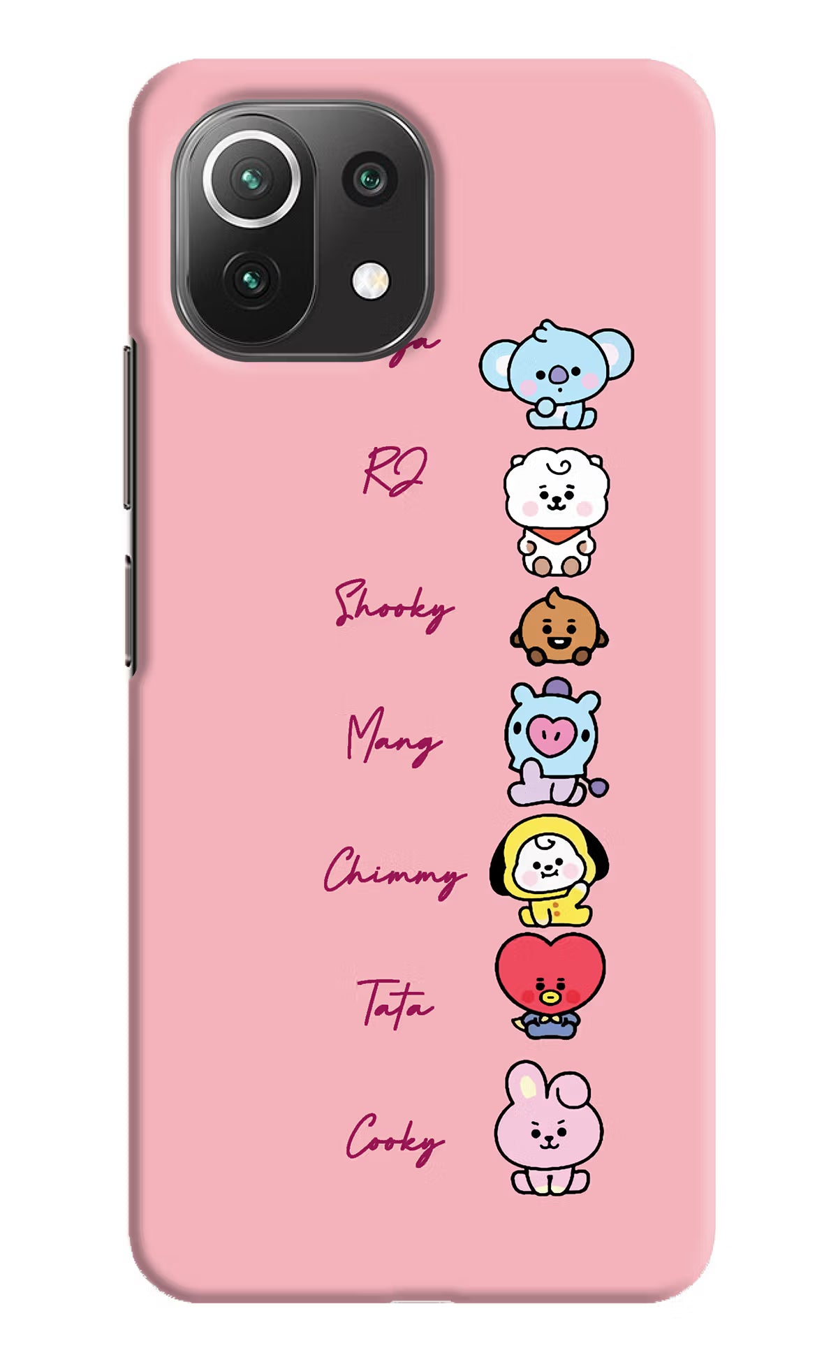 BTS names Mi 11 Lite Hard Case Back Cover by Casekaro