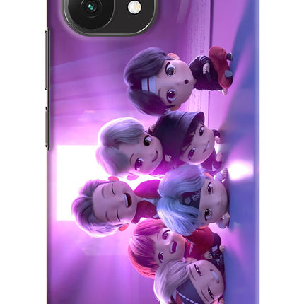 BTS Chibi Mi 11 Lite Hard Case Back Cover by Casekaro