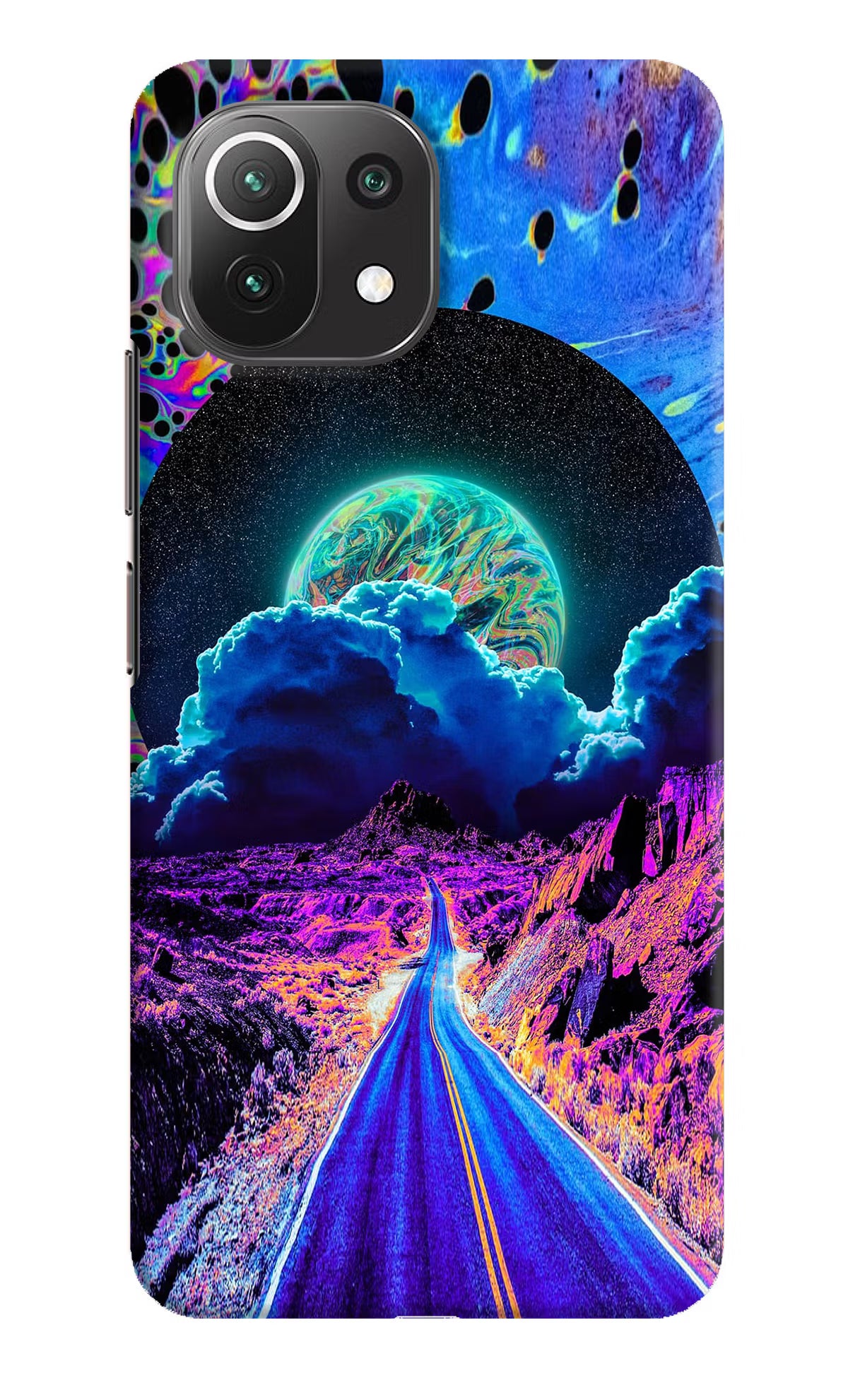 Psychedelic Painting Mi 11 Lite Hard Case Back Cover by Casekaro