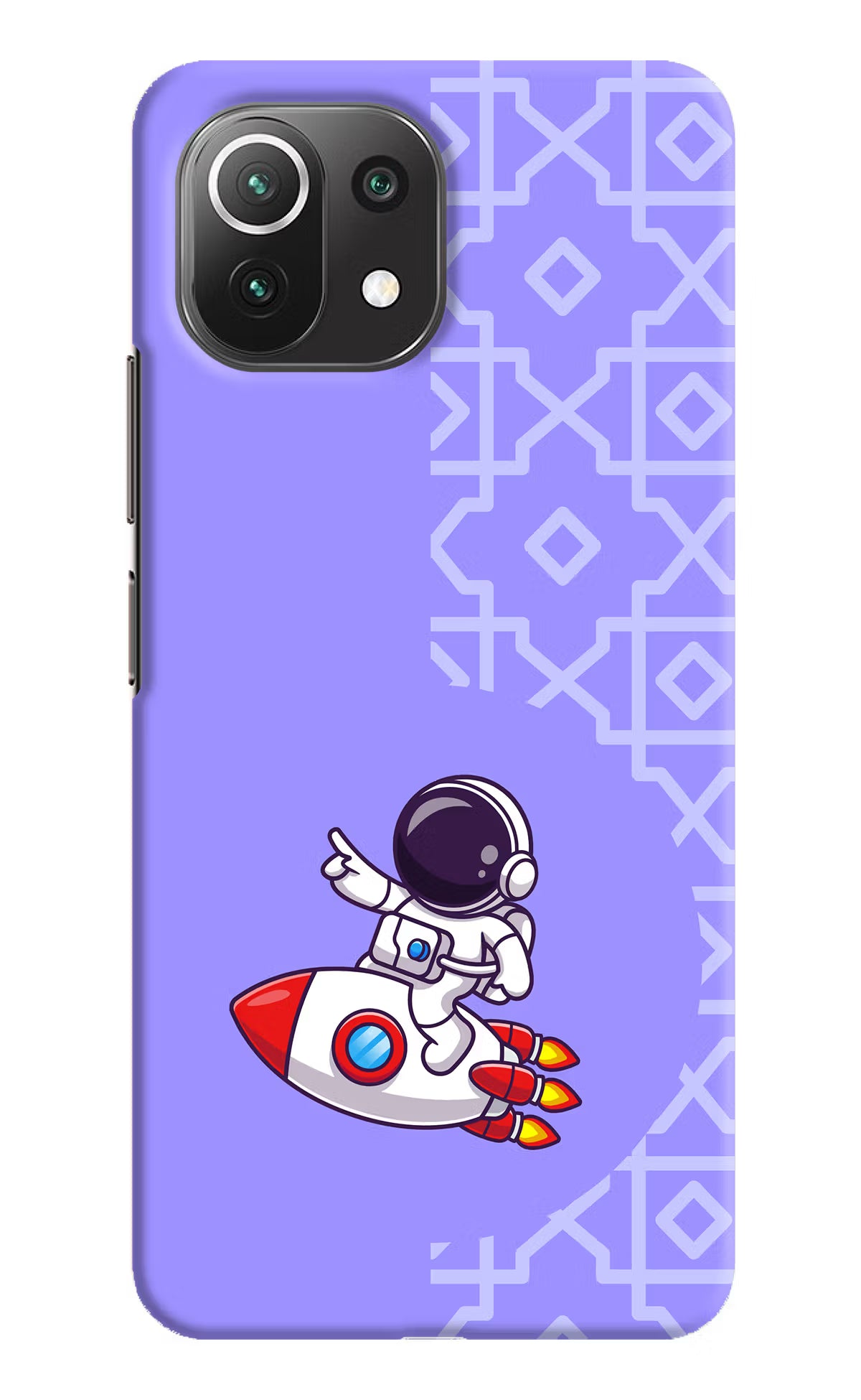 Cute Astronaut Mi 11 Lite Hard Case Back Cover by Casekaro