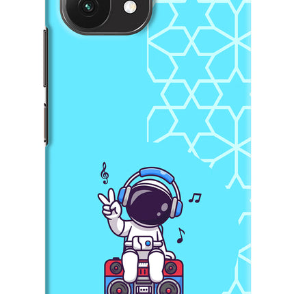 Cute Astronaut Chilling Mi 11 Lite Hard Case Back Cover by Casekaro