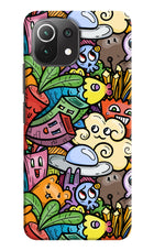 Veggie Doodle Mi 11 Lite Hard Case Back Cover by Casekaro