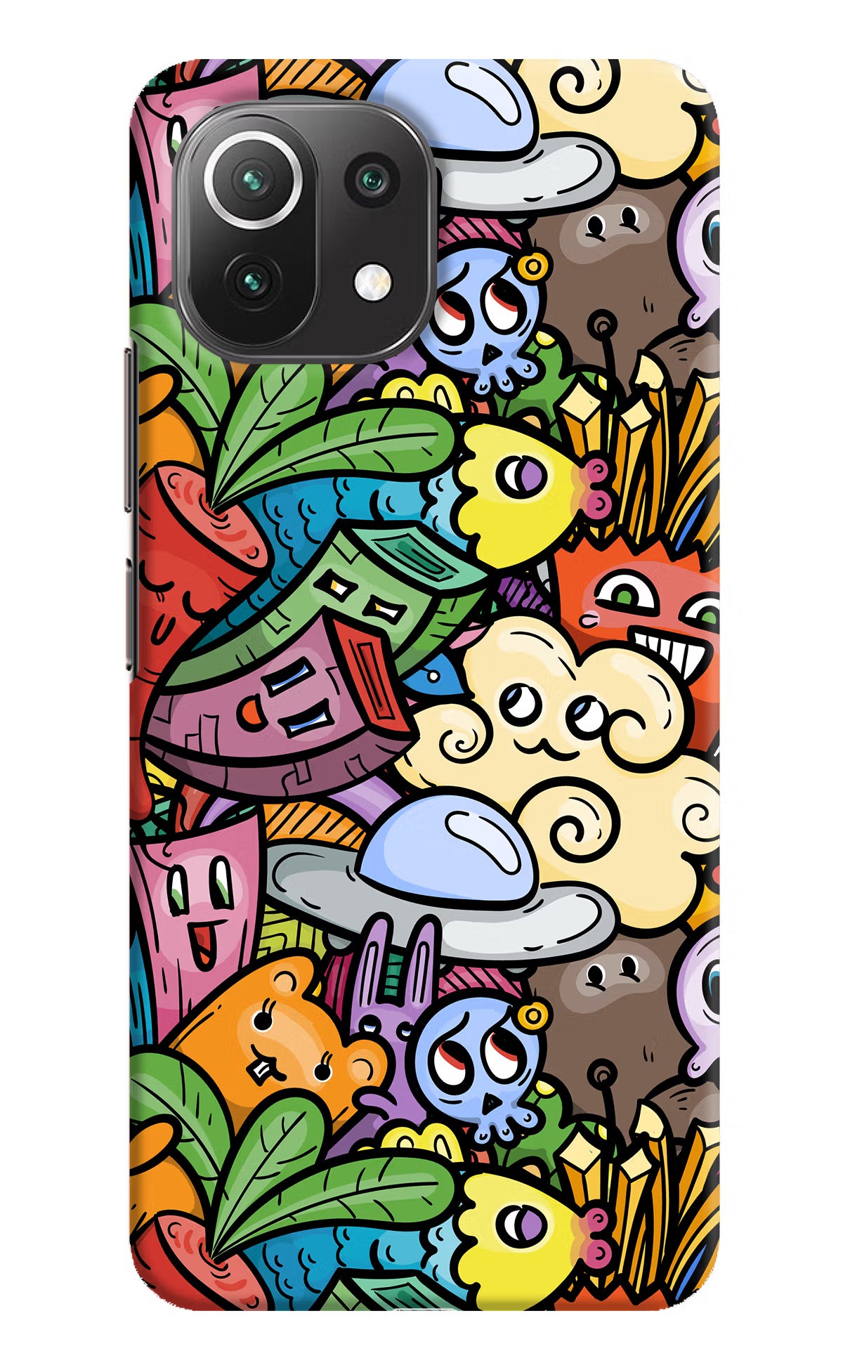 Veggie Doodle Mi 11 Lite Hard Case Back Cover by Casekaro