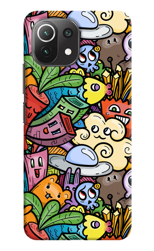 Veggie Doodle Mi 11 Lite Hard Case Back Cover by Casekaro