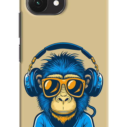 Monkey Headphone Mi 11 Lite Hard Case Back Cover by Casekaro