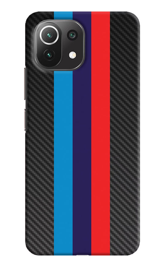 BMW Stripes Pattern Mi 11 Lite Hard Case Back Cover by Casekaro