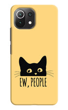 Ew People Catitude Mi 11 Lite Hard Case Back Cover by Casekaro