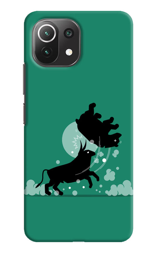 Bull Conqueror Mi 11 Lite Hard Case Back Cover by Casekaro