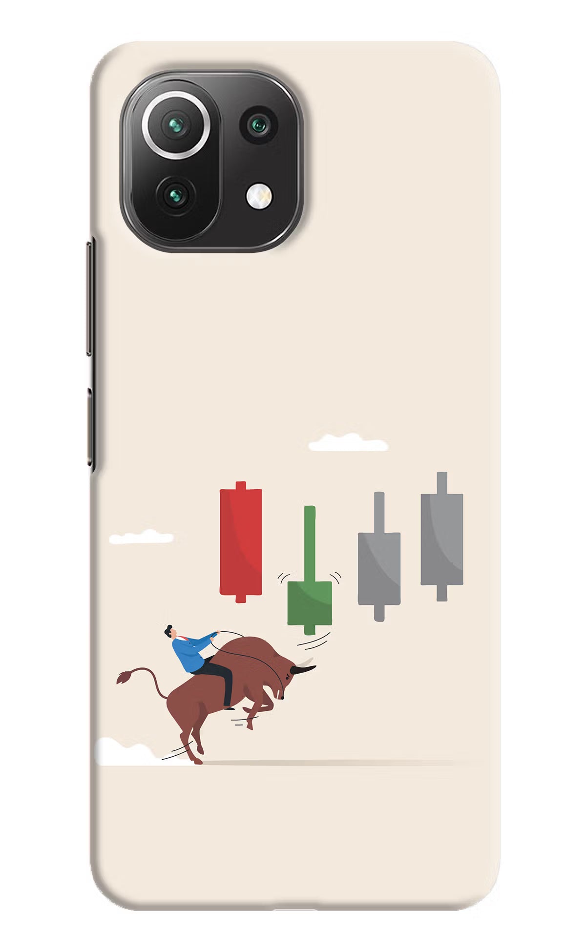 Bull Trading Momentum Mi 11 Lite Hard Case Back Cover by Casekaro